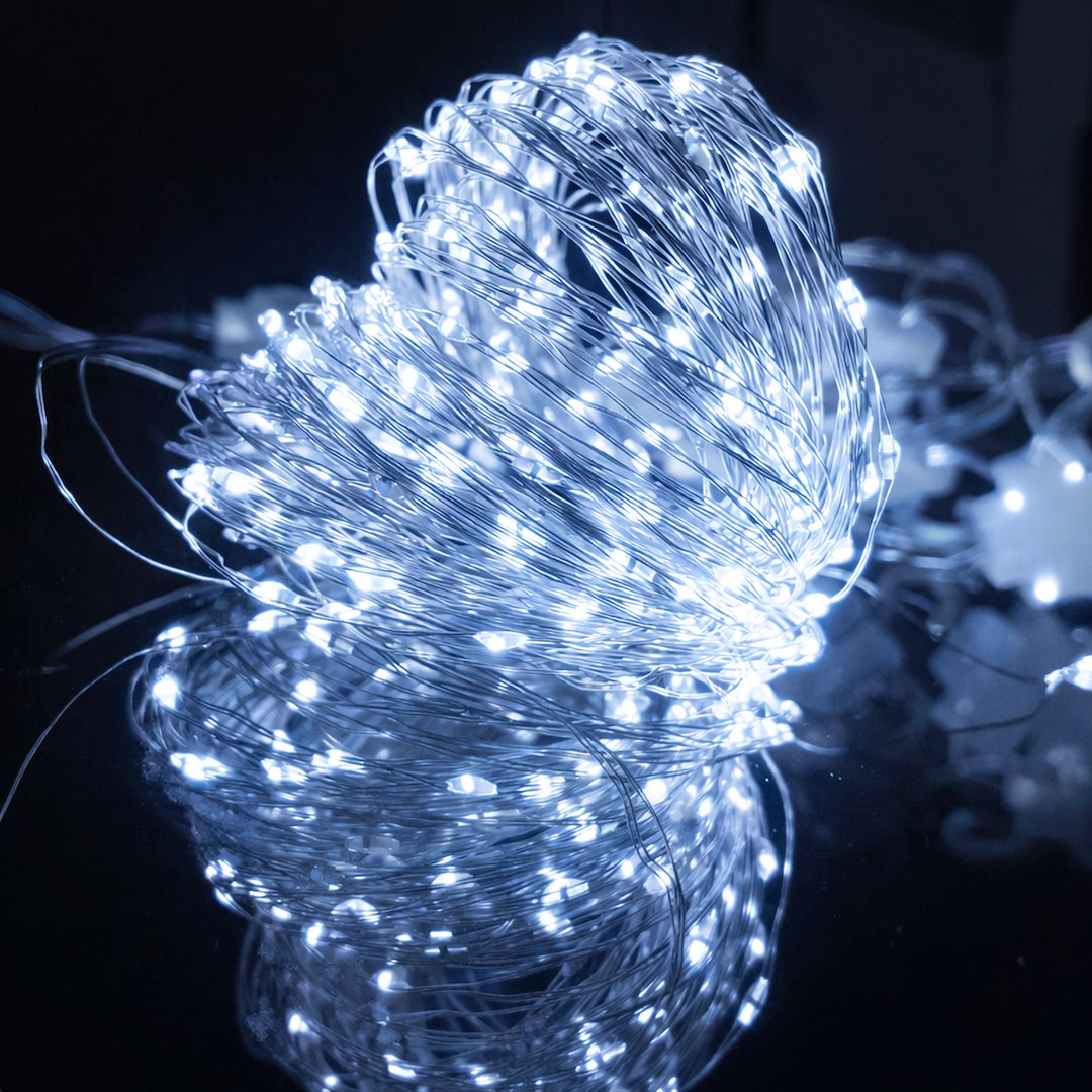 Kurtyna Okienna Girlanda Mery 300 LED USB Zimna 9000K - obrazek 2