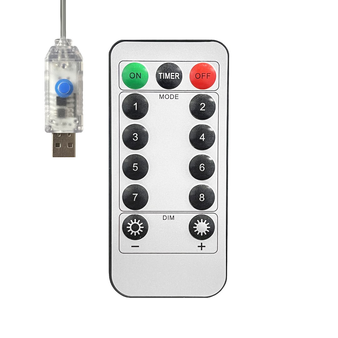 Kurtyna Okienna Girlanda Mery 300 LED USB Zimna 9000K - obrazek 6