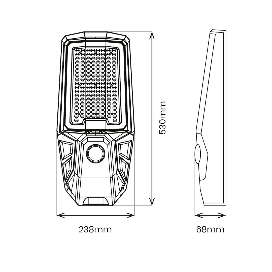 Lampa Solarna Kobra II 400W 2400lm 4000K IP65 - obrazek 9