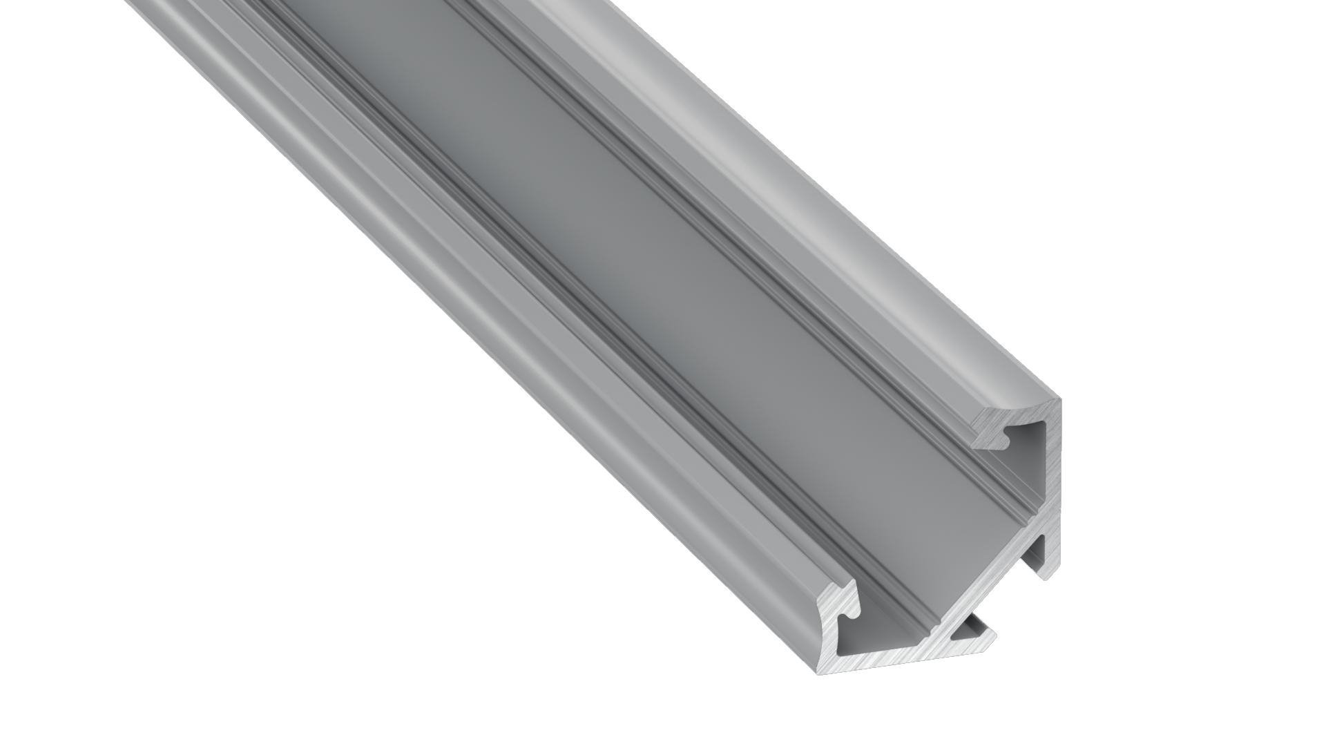 PROFIL ALUMINIOWY NAROŻNY SREBRNY TYP C 1m + KLOSZ MLECZNY