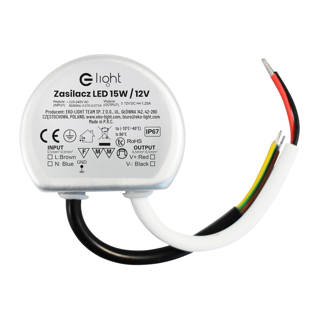 ZASILACZ MONTAŻOWY 15W IP67