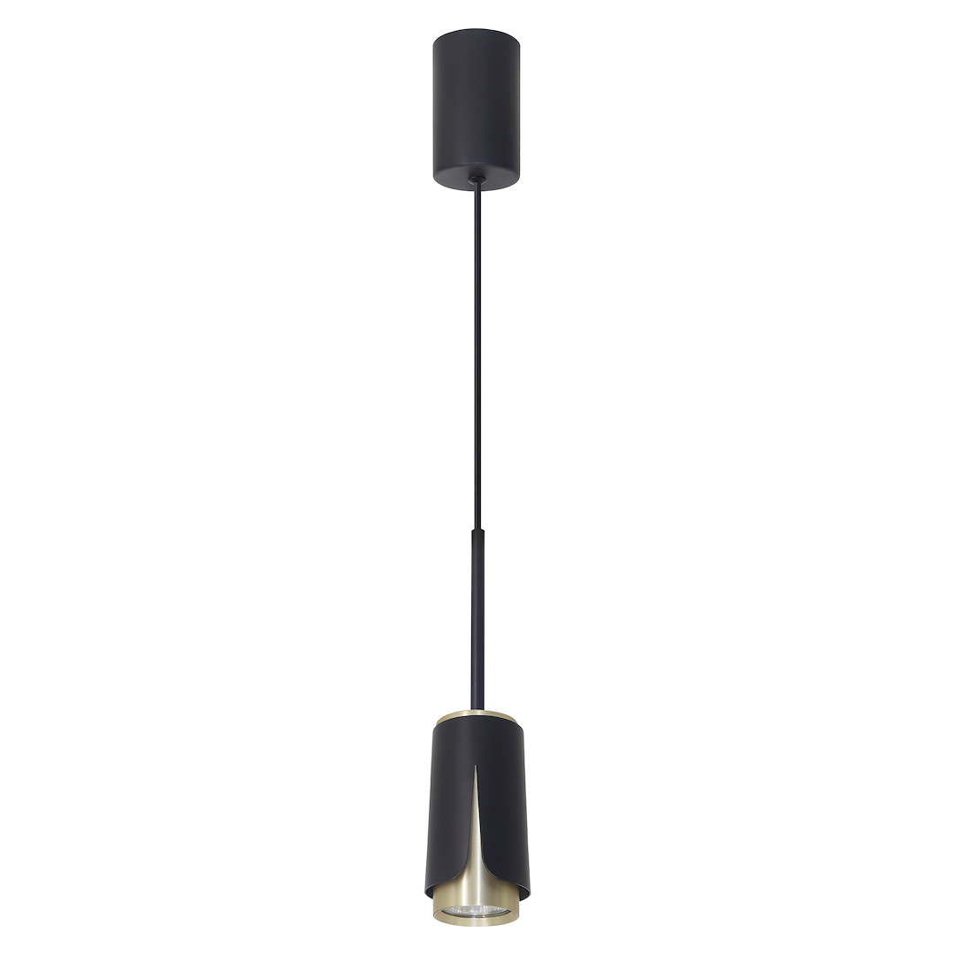 Flower Czarny Złoty Lampa Wisząca 1xGU10