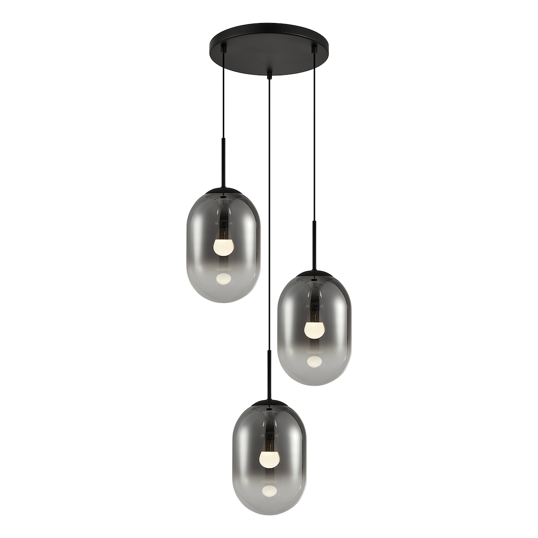 Lampa wisząca Alias Czarny 3xE14 koło