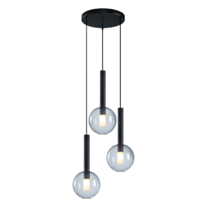 Lampa wisząca Niko Czarny 3xG9