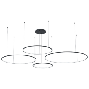 Lampa wisząca Saturno Czarny 120W LED