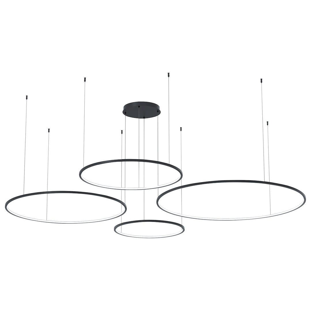 Lampa wisząca Saturno Czarny 120W LED