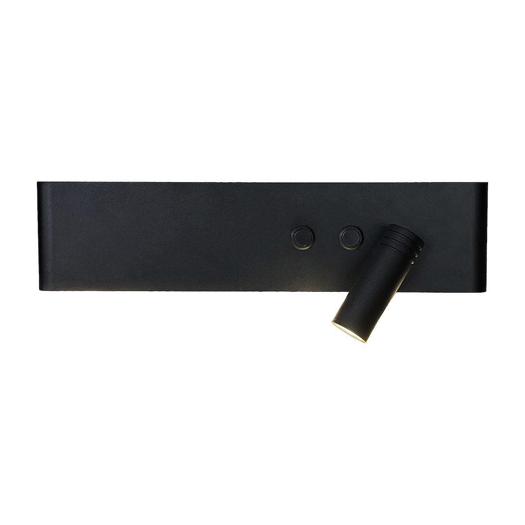 Kinkiet Resort Czarny prawy 10W + 3W LED 4000K