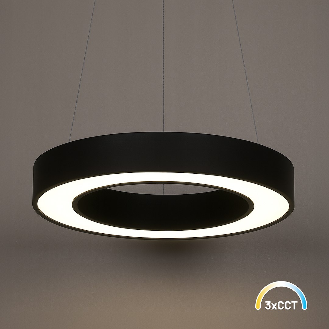Lampa wisząca Union Czarny 40W LED 3000-4000-6000K