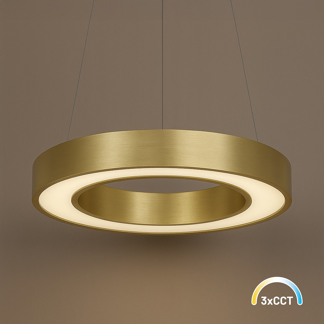 Lampa wisząca Union Gold 40W LED 3000-4000-6000K
