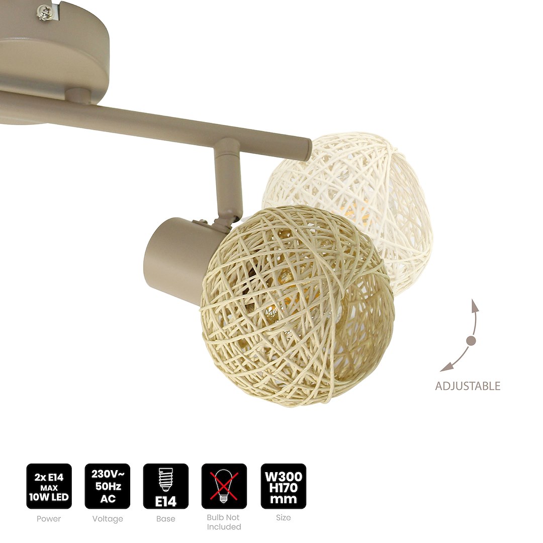 Lampa sufitowa DEX 2xE14 - obrazek 3