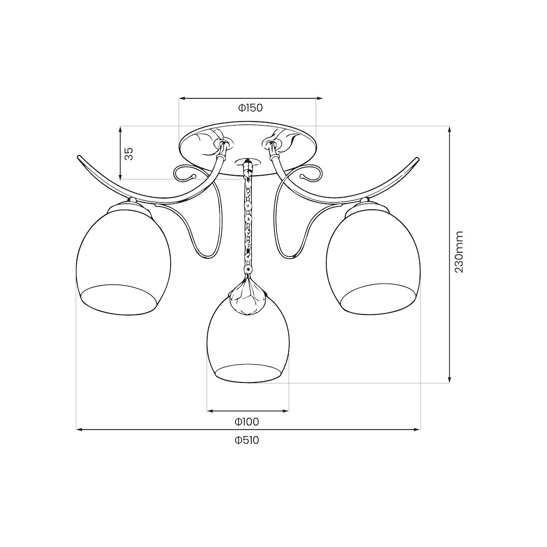 Lampa sufitowa ELLA 3xE27 - obrazek 8
