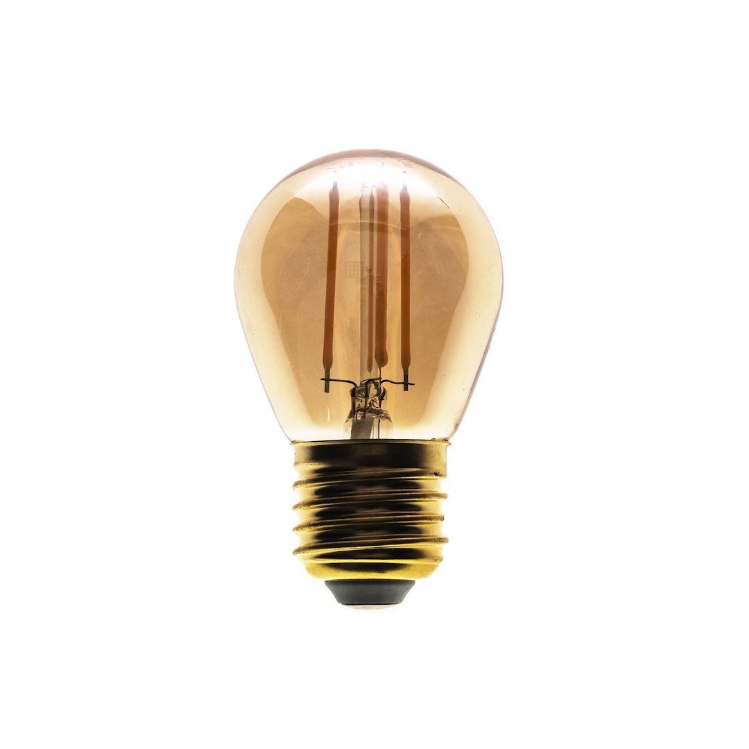 ŻARÓWKA FILAMENTOWA 4W G45 E27 Amber Barwa: Ciepła