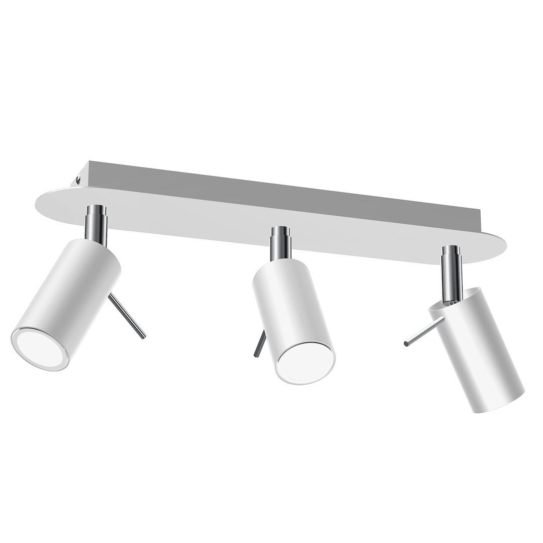 Lampa sufitowa Preston 3x mini GU10 Biały/Chrom