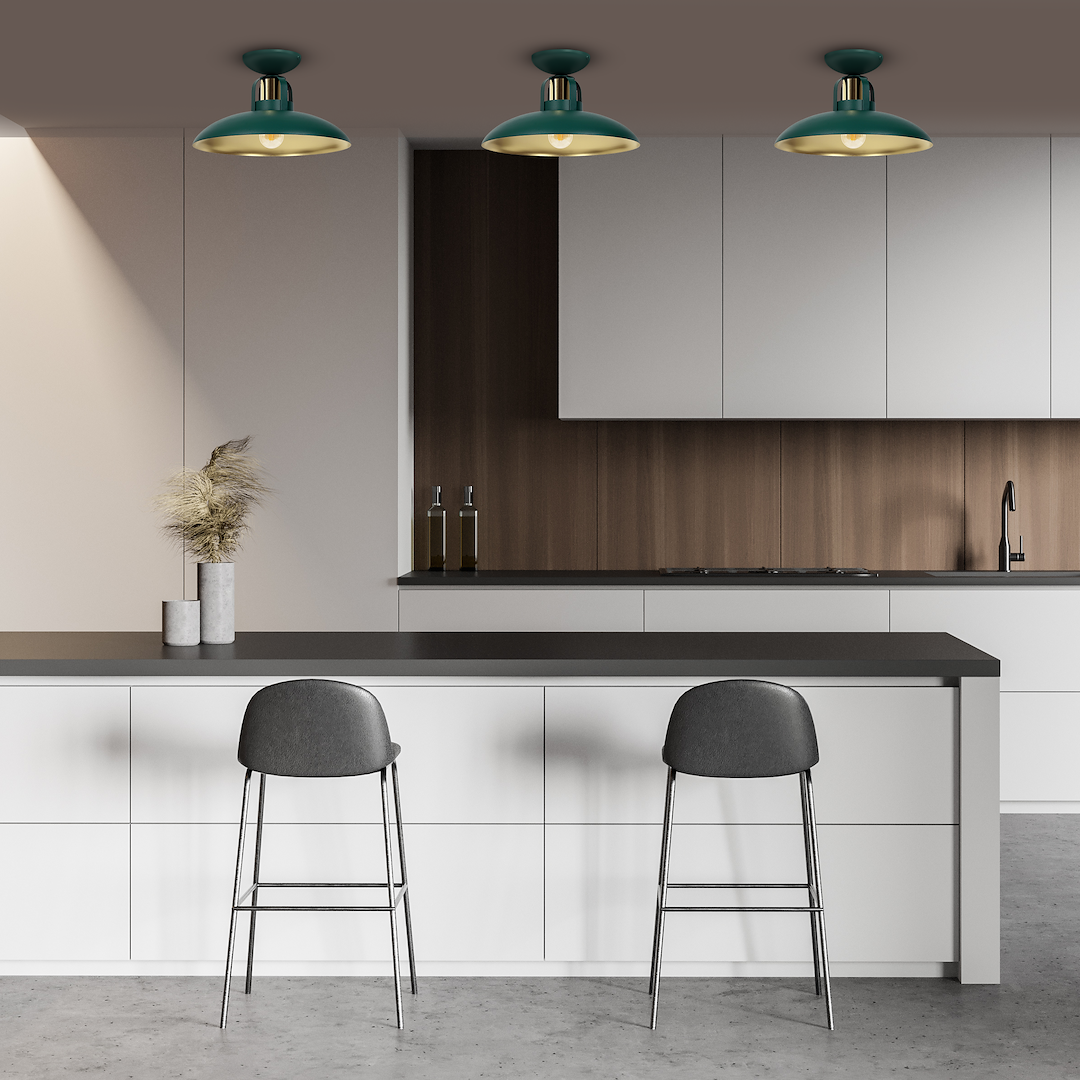 Lampa sufitowa FELIX GREEN/GOLD 1xE27 - obrazek 3