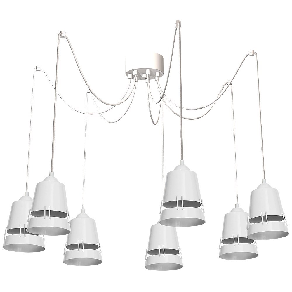 Lampa Wisząca Apollo Biały 7xE27
