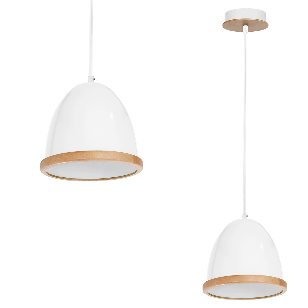 Lampa wisząca Studio Biały 1xE27
