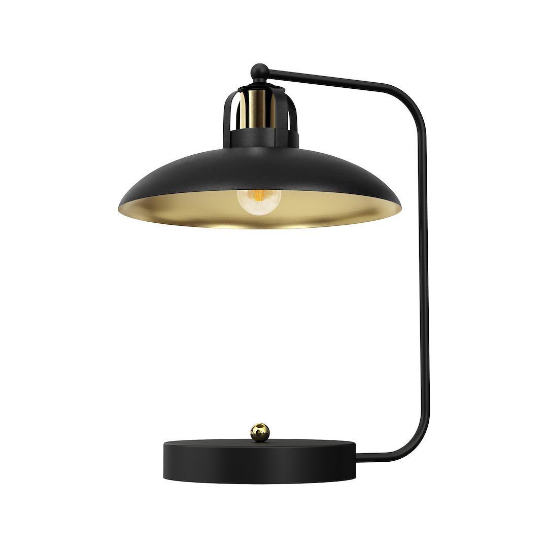 Lampka biurkowa Felix Czarny / Złoty 1xE27