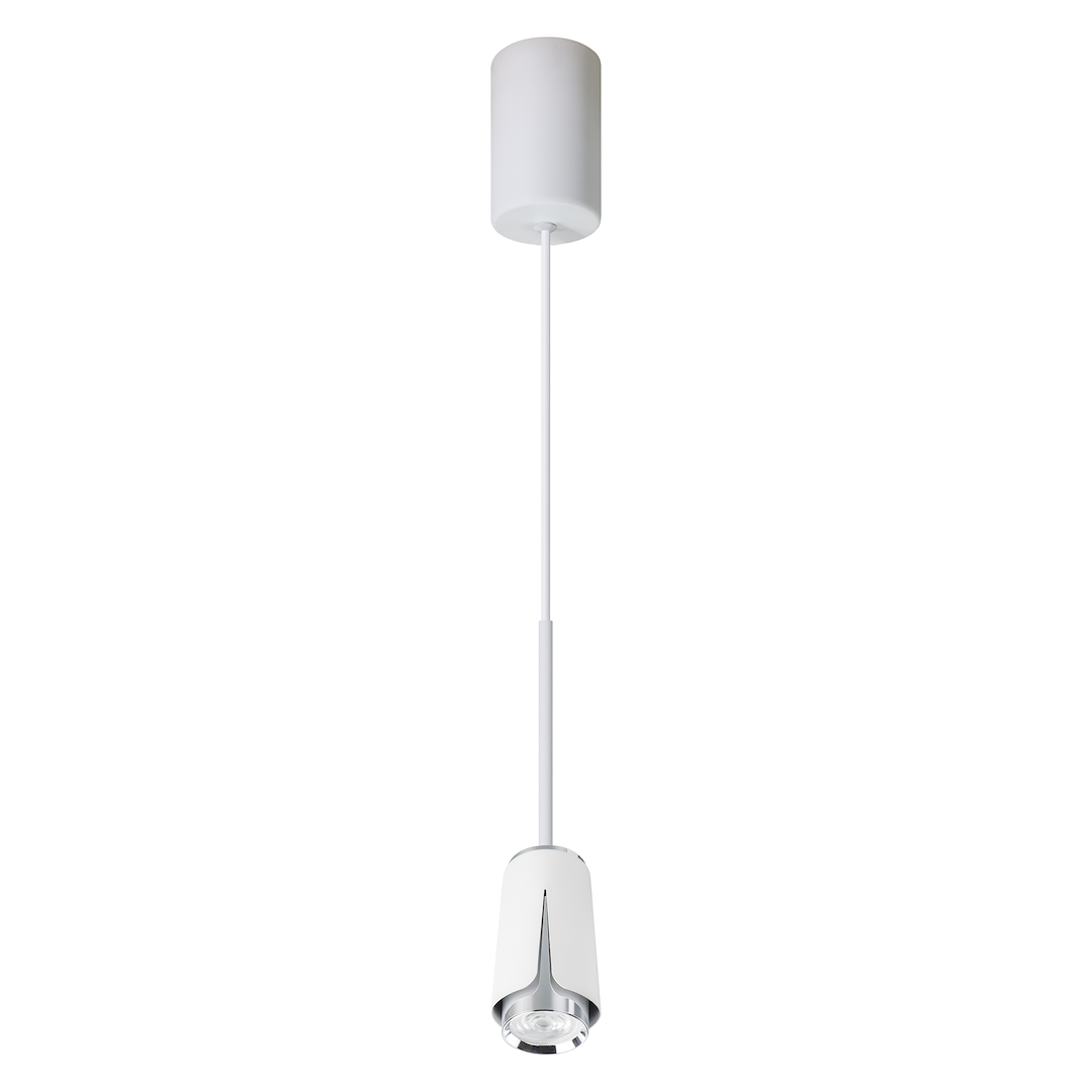 Flower Chrom Biały Lampa Wisząca 1xGU10