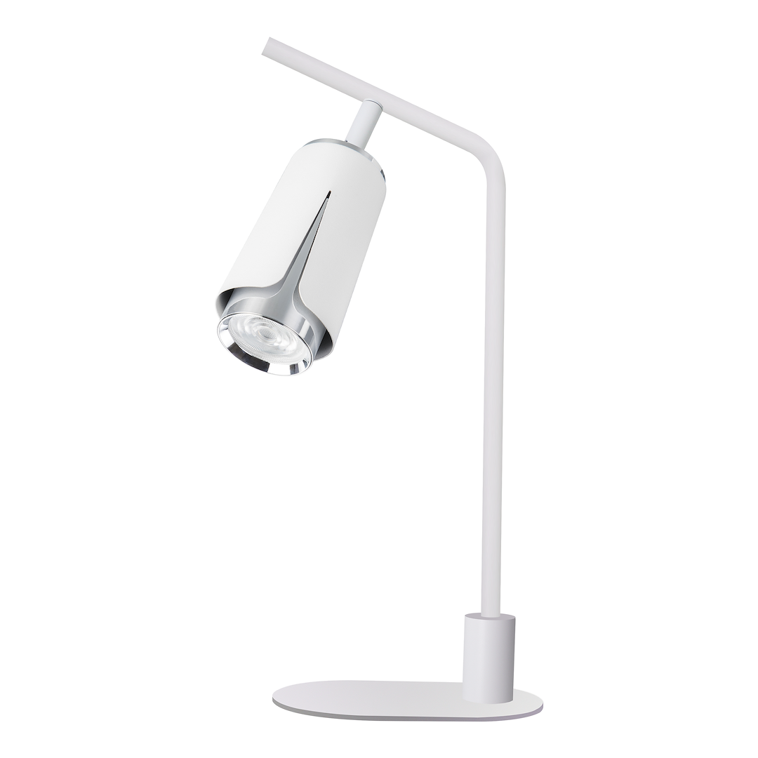 Flower Chrom Biały Lampka Gabinetowa 1xGU10