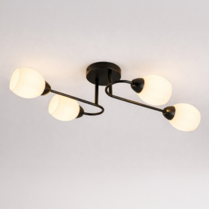 Lampa sufitowa KING 4xE27 Czarny