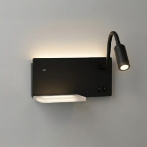 Lampa nocna z półką Shelf Led 4W+5W+2W prawa Czarny