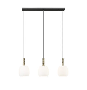 P0076-03Q-P7AA CALVO LAMPA WISZĄCA CZARNY MAT+ZŁOTA/MATT BLACK+GOLD