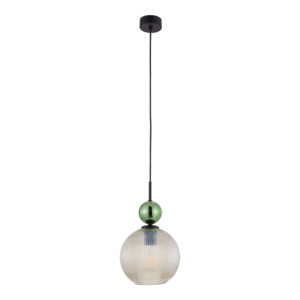 SOPHIA BIG GREEN COGNAC LAMPA WISZĄCA 1XE27