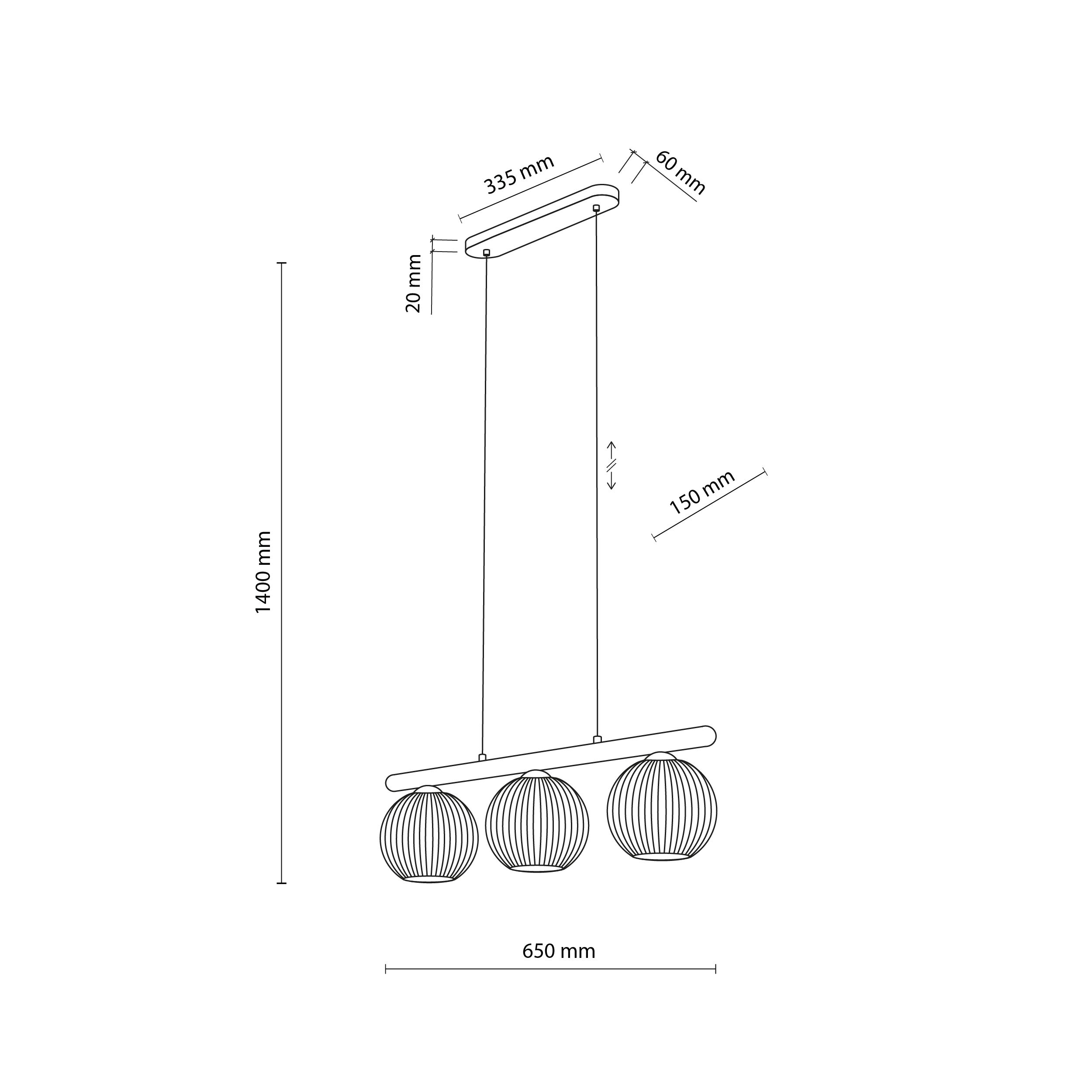 VIRLO WHITE LAMPA WISZACA 3XE14 - obrazek 7