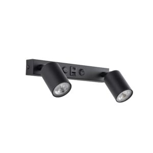 NEX BLACK KINKIET 2XGU10 / USB