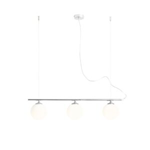 LAMPA WISZĄCĄ BERYL GLASS 3 CHROME
