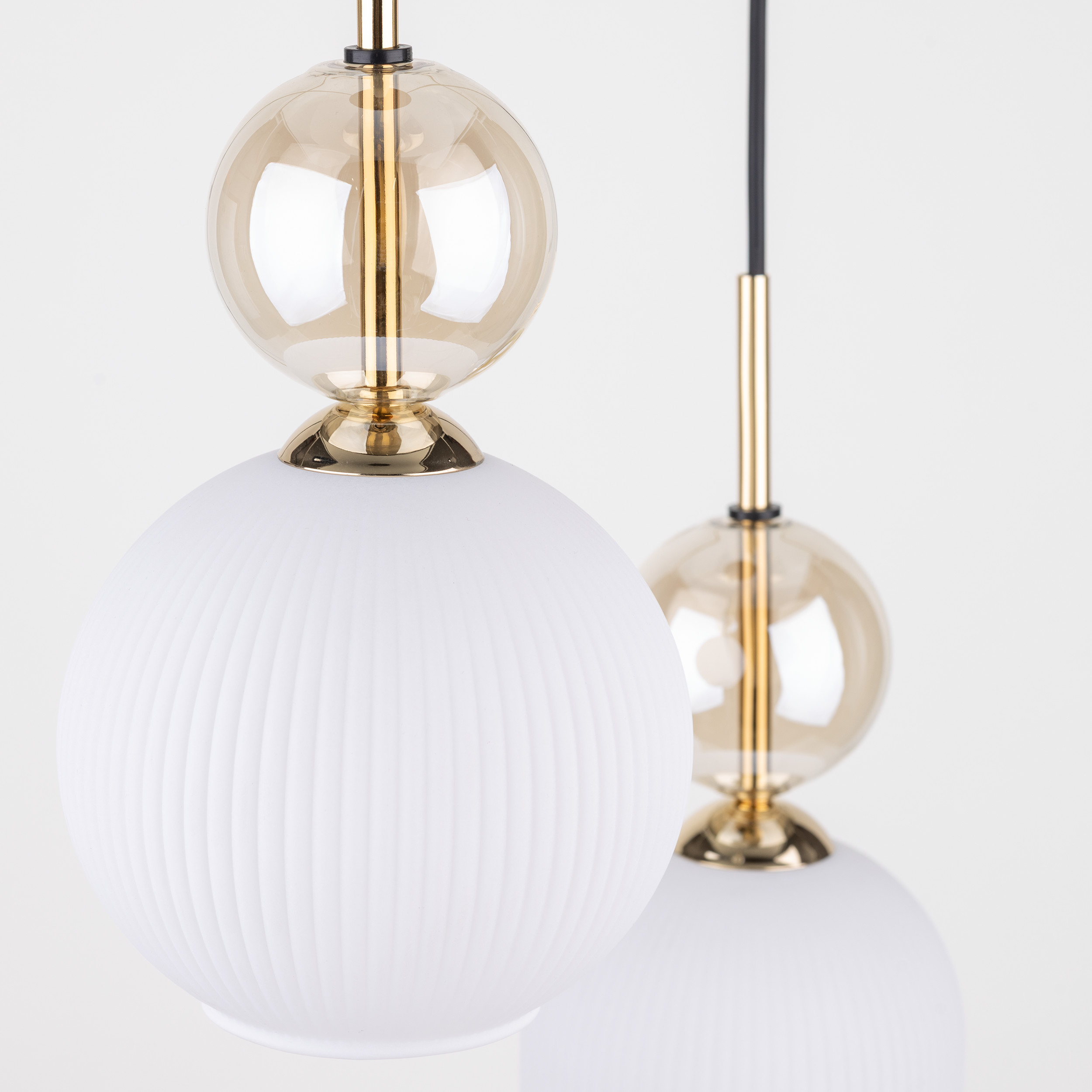 SOPHIA COGNACWHITE LAMPA WISZACA 3XE14 - obrazek 5