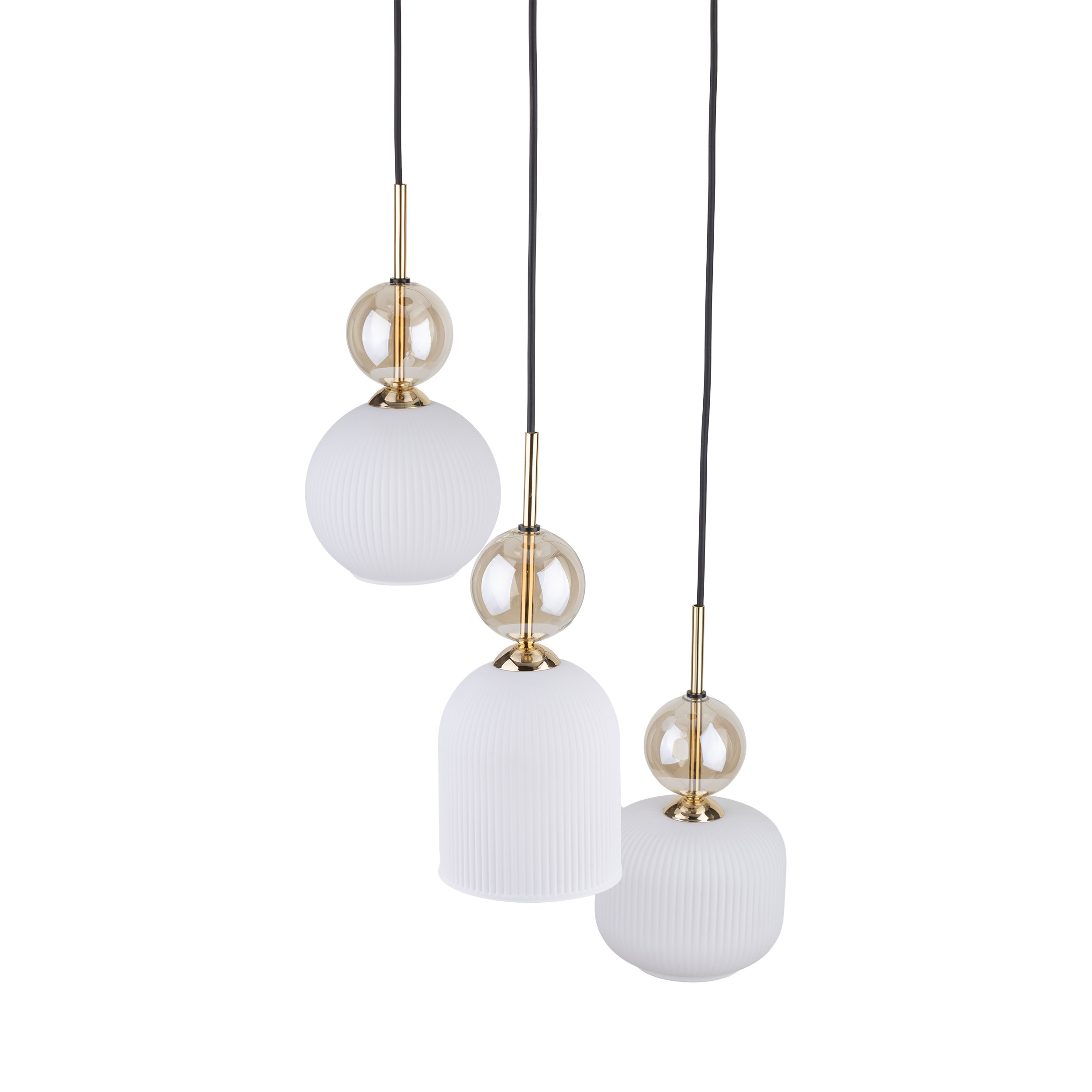 SOPHIA COGNACWHITE LAMPA WISZACA 3XE14 - obrazek 7