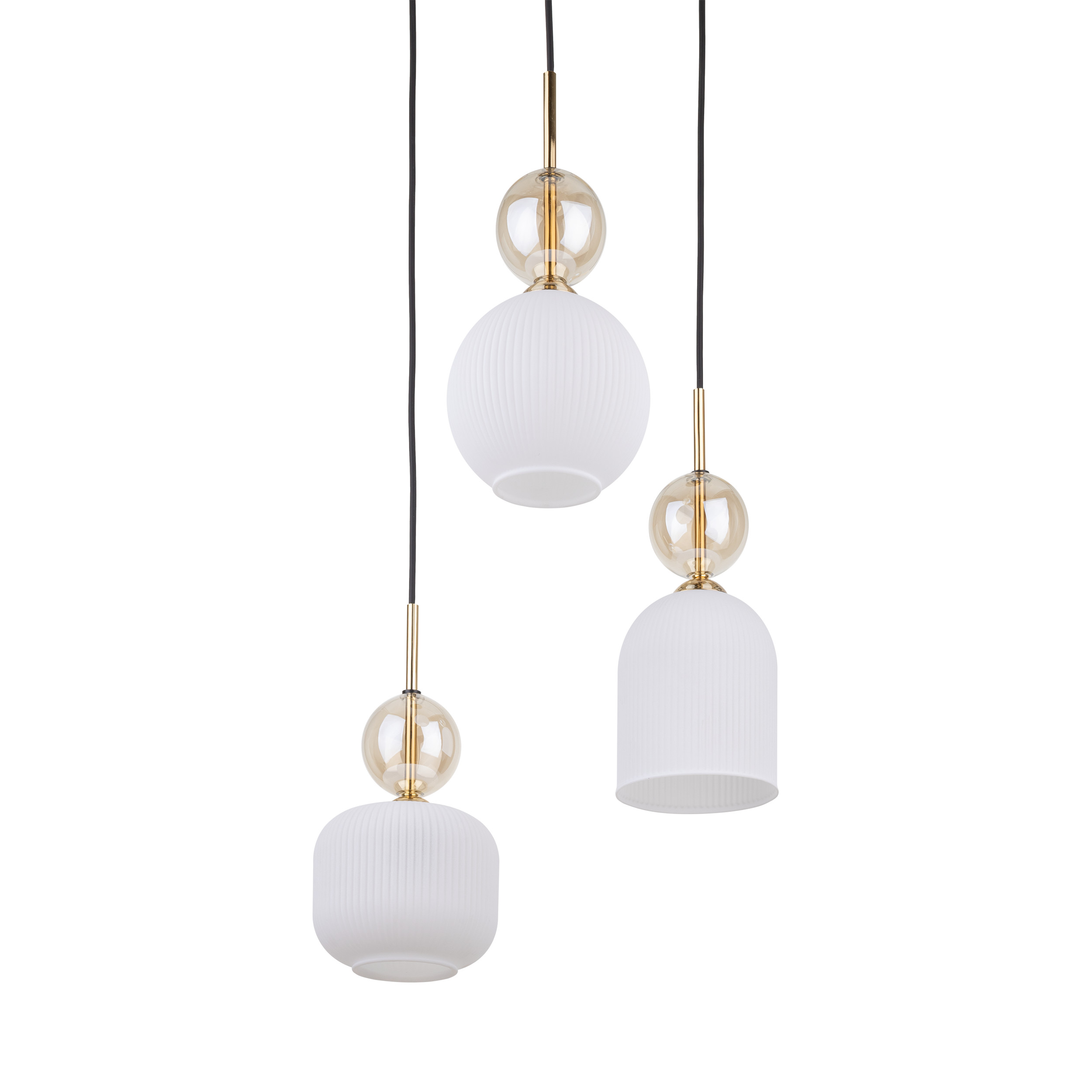 SOPHIA COGNACWHITE LAMPA WISZACA 3XE14 - obrazek 8