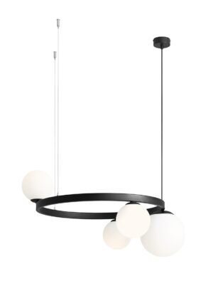 LAMPA WISZĄCA GARDA 4 RING BLACK