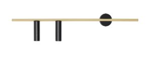 KINKIET TREVO 2 BLACK BRASS (left)