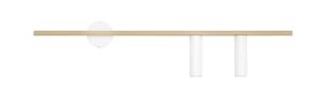 KINKIET TREVO 2 WHITE BRASS (right)
