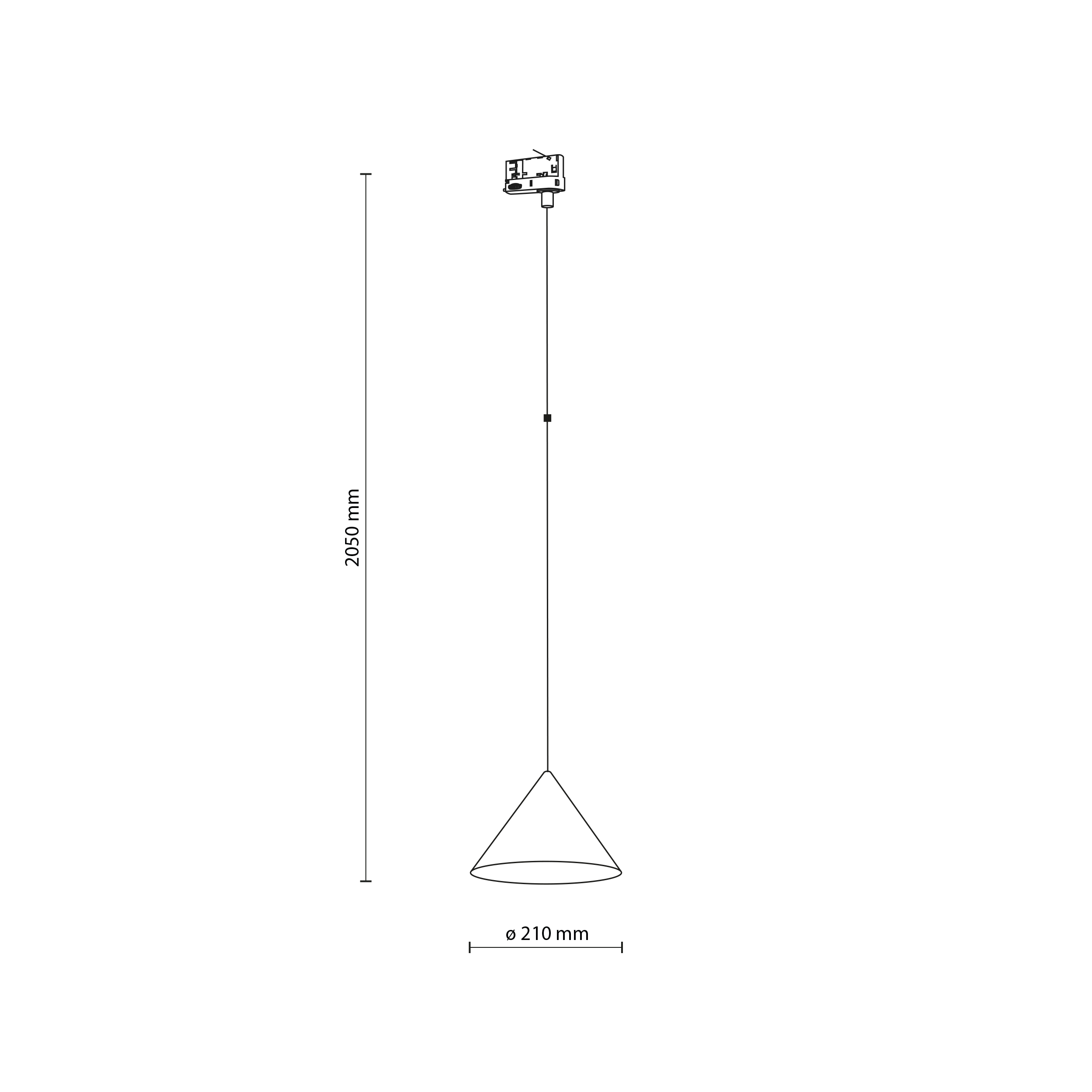 TRACER TRÓJOBWODOWY CONO BROWN 1XE27 - obrazek 2