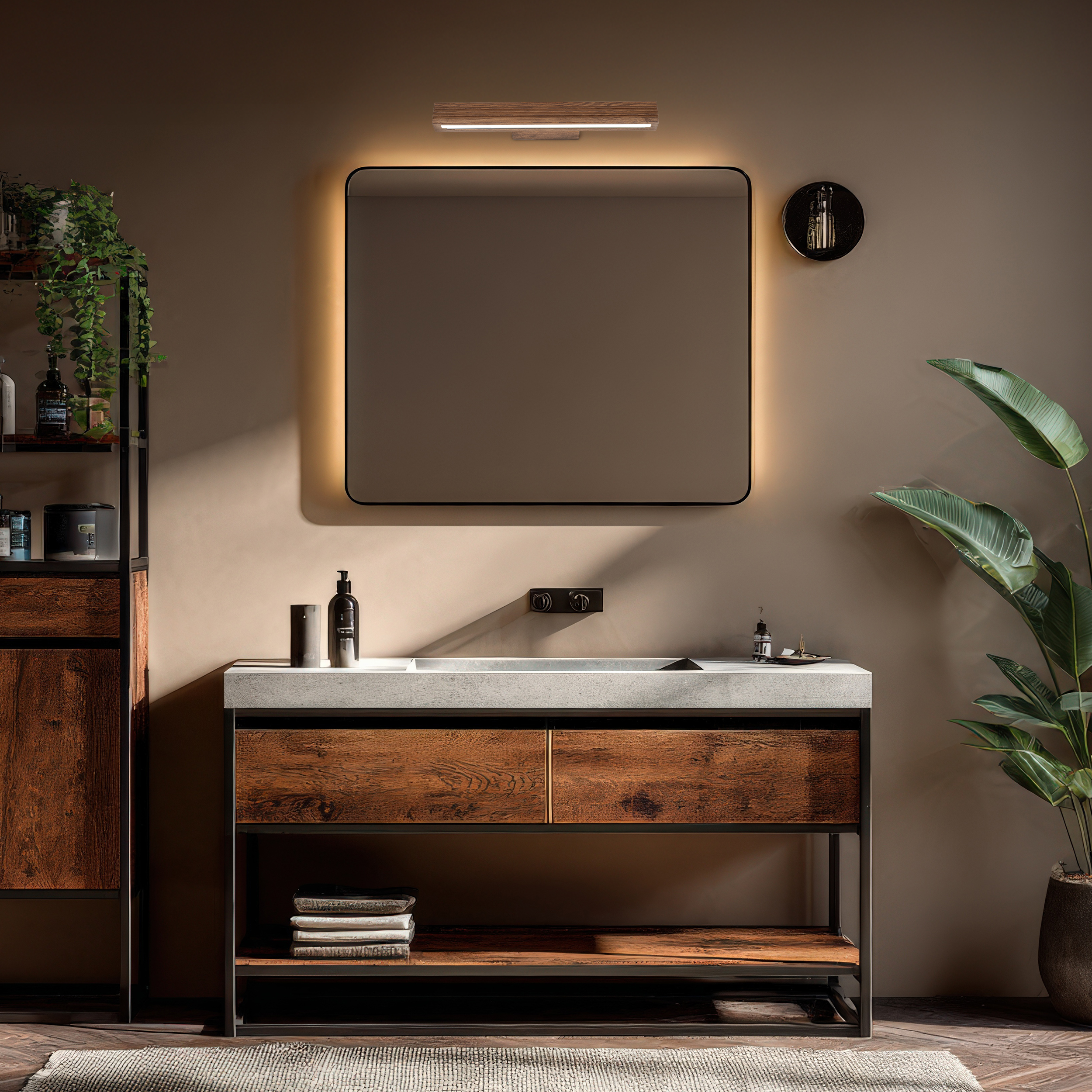 VIGA WOOD LED SOSNA SZCZOTKOWANA ORZECH KINKIET - obrazek 2