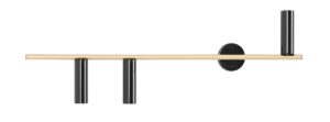 KINKIET TREVO 3 BLACK BRASS (left)