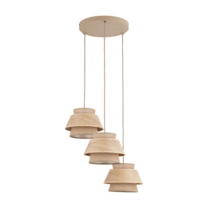 KALUM WOOD LAMPA WISZĄCA 3XE27 KOŁO