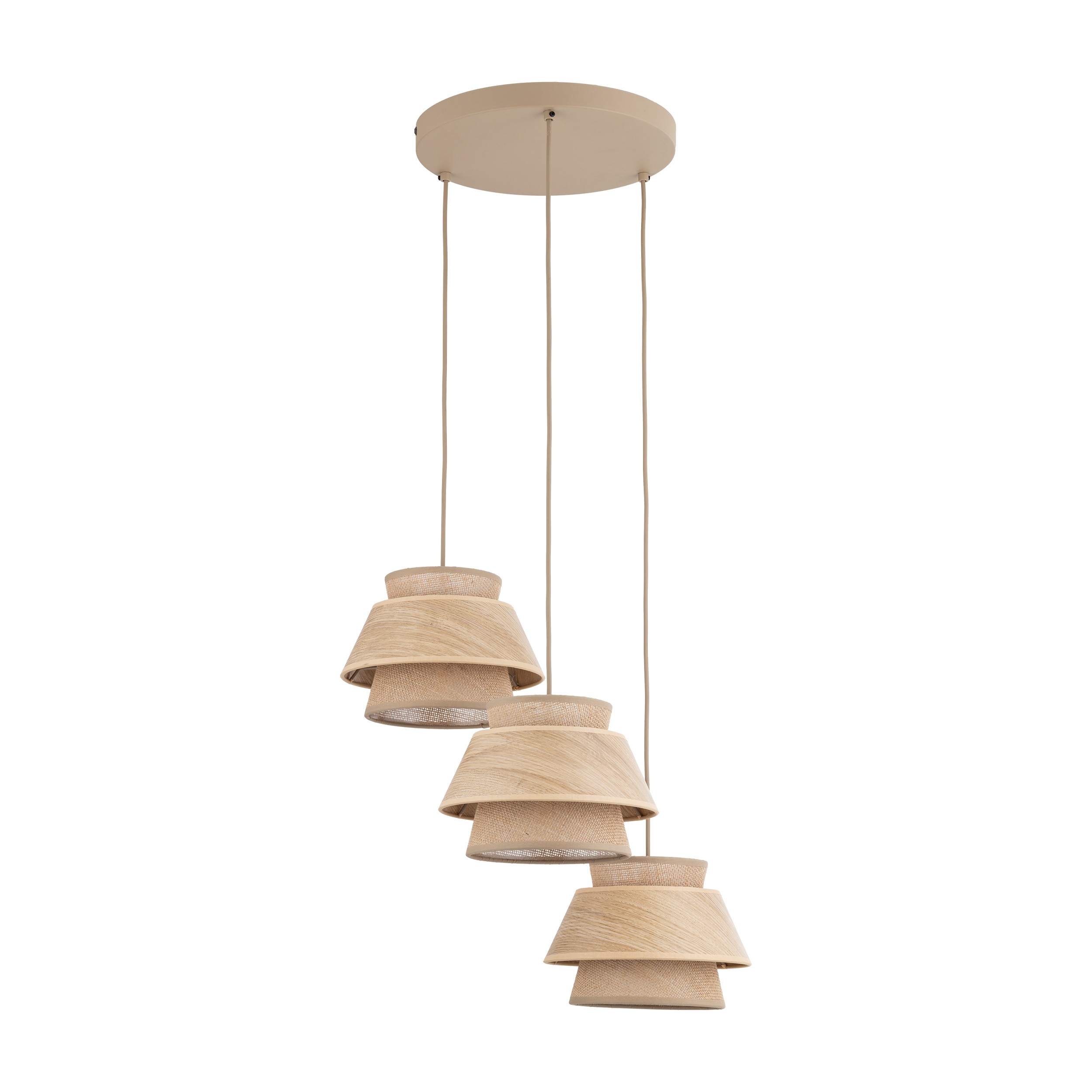 KALUM WOOD LAMPA WISZĄCA 3XE27 KOŁO