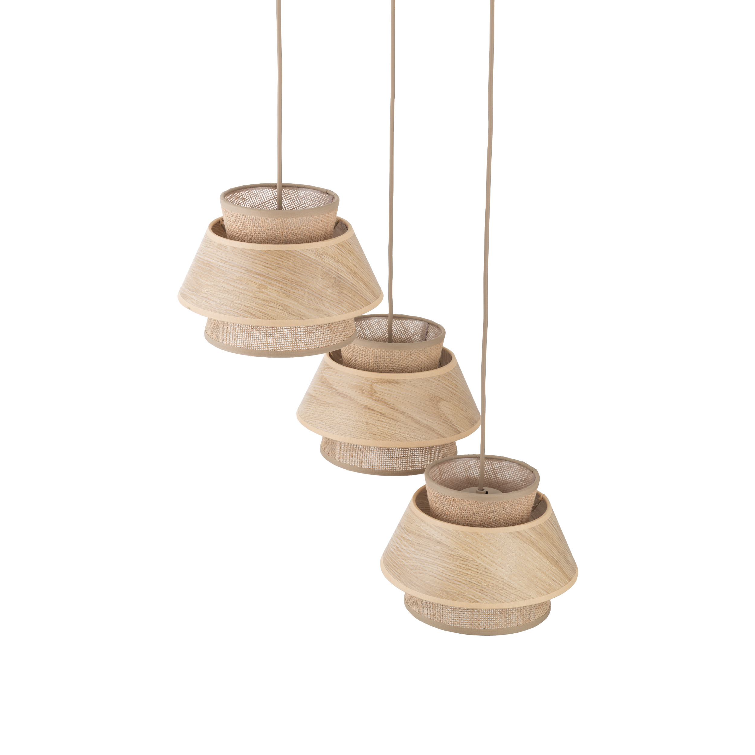 KALUM WOOD LAMPA WISZĄCA 3XE27 KOŁO - obrazek 4