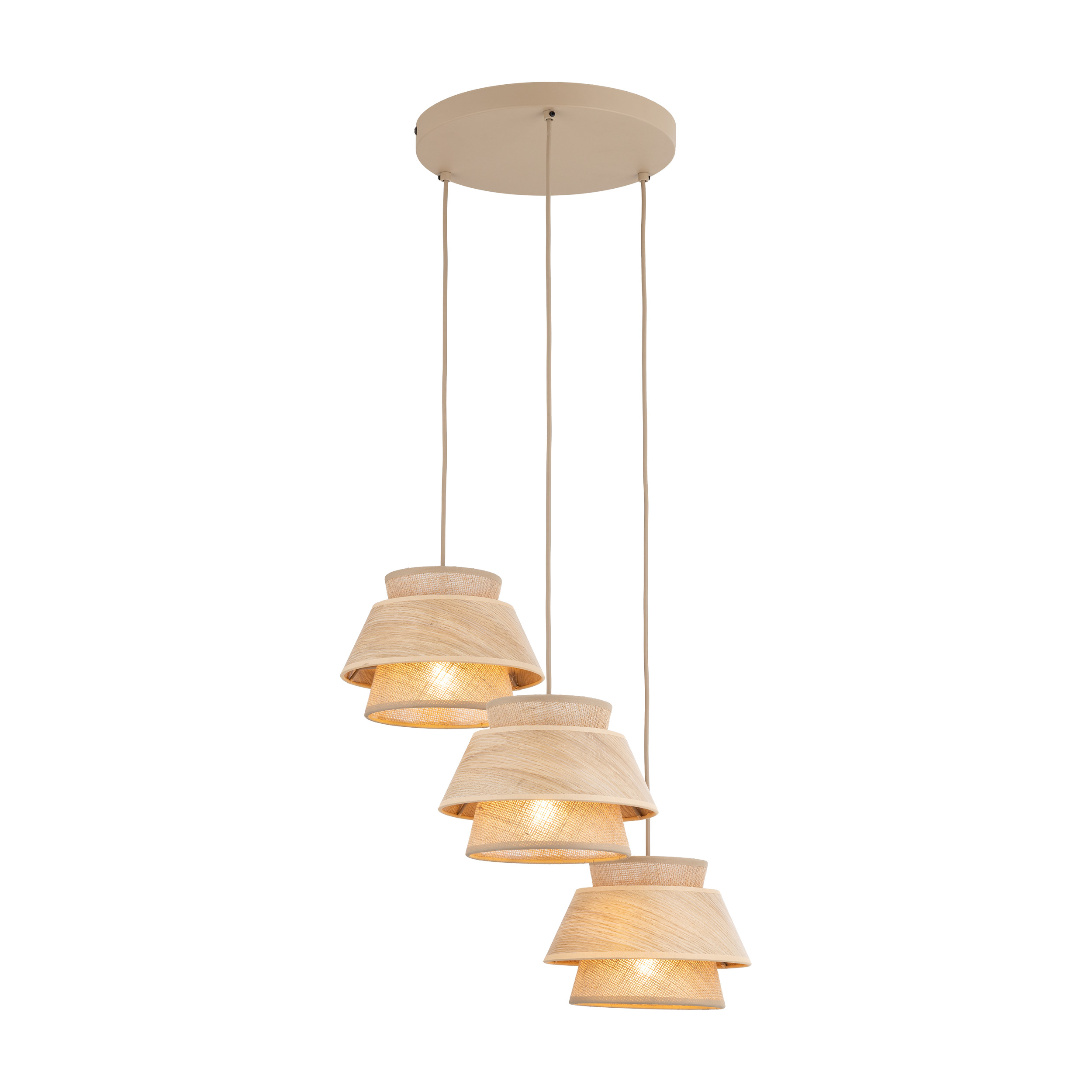 KALUM WOOD LAMPA WISZĄCA 3XE27 KOŁO - obrazek 7