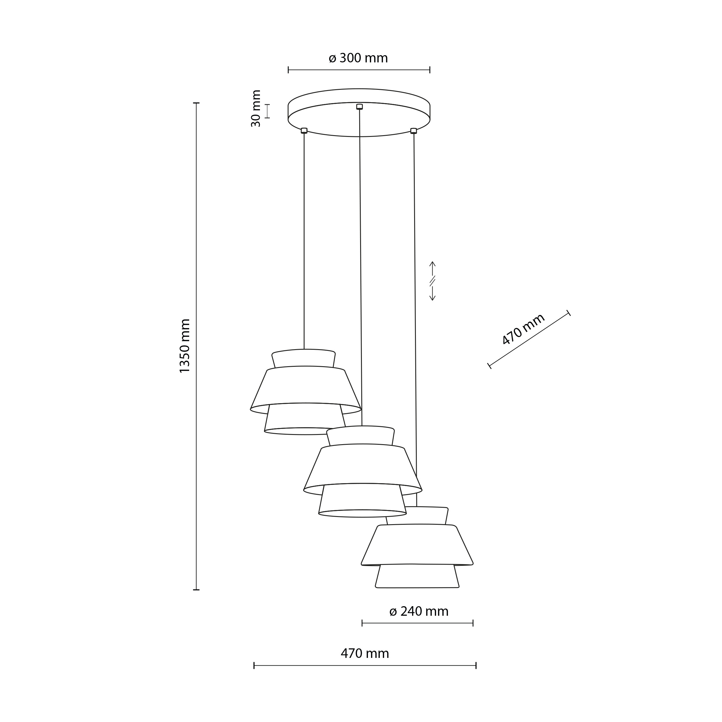 KALUM WOOD LAMPA WISZĄCA 3XE27 KOŁO - obrazek 8