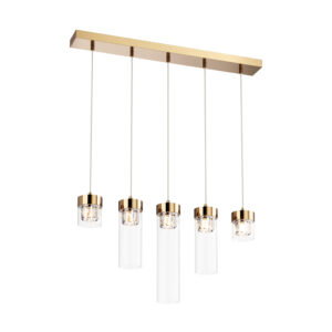 P0389-05E-F7AC GEM LAMPA WISZĄCA ZŁOTA/GOLD