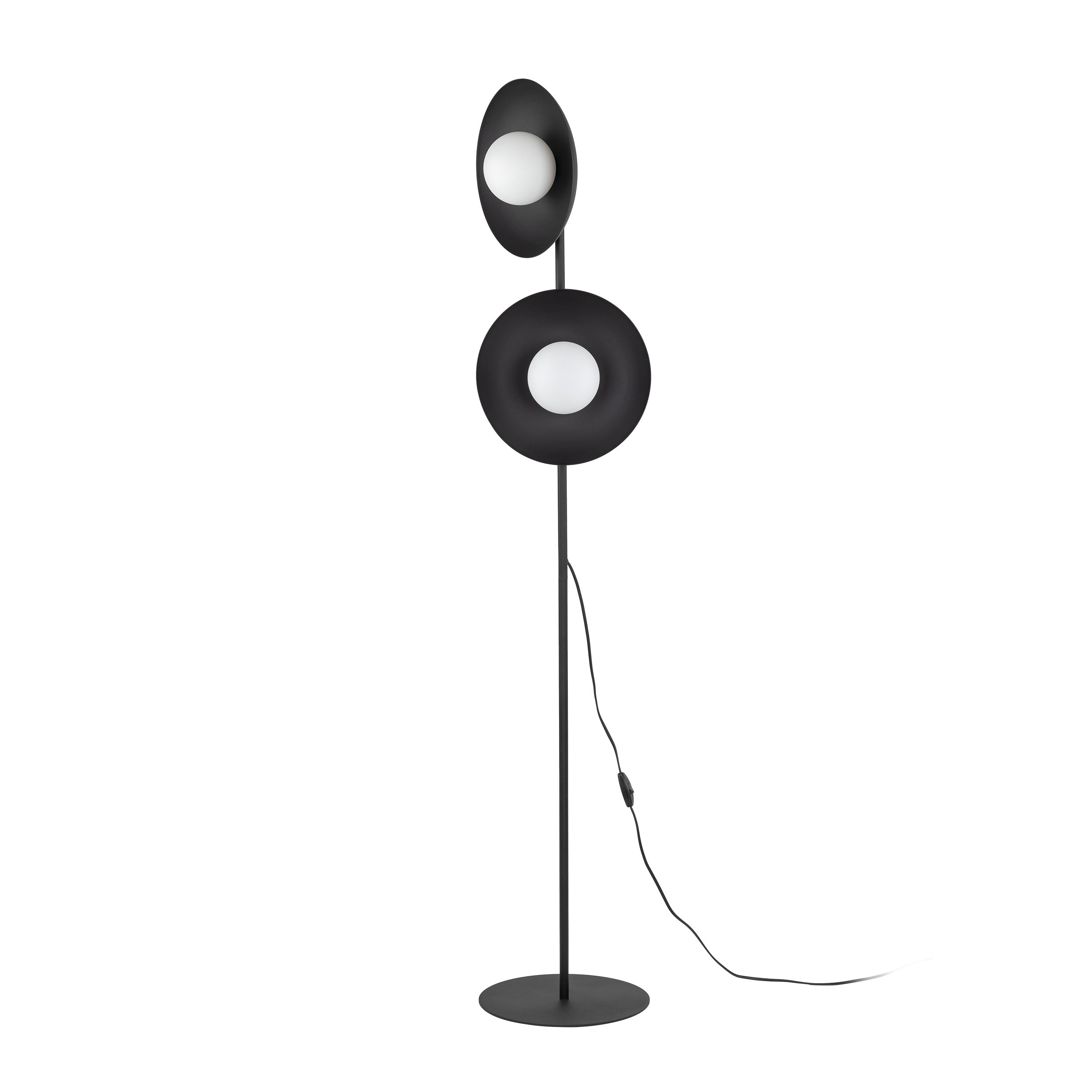SLATE BLACK GLASS LAMPA PODŁOGOWA 2XG9
