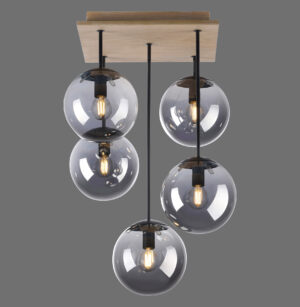 11395-79 GREEN WIDOW LAMPA SUFITOWA CZARNY/DREWNO
