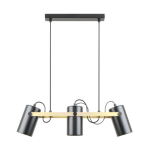 A8162-3A RESI LAMPA WISZĄCA CZARNY MAT-ZŁOTO/MATT BLACK-GOLD