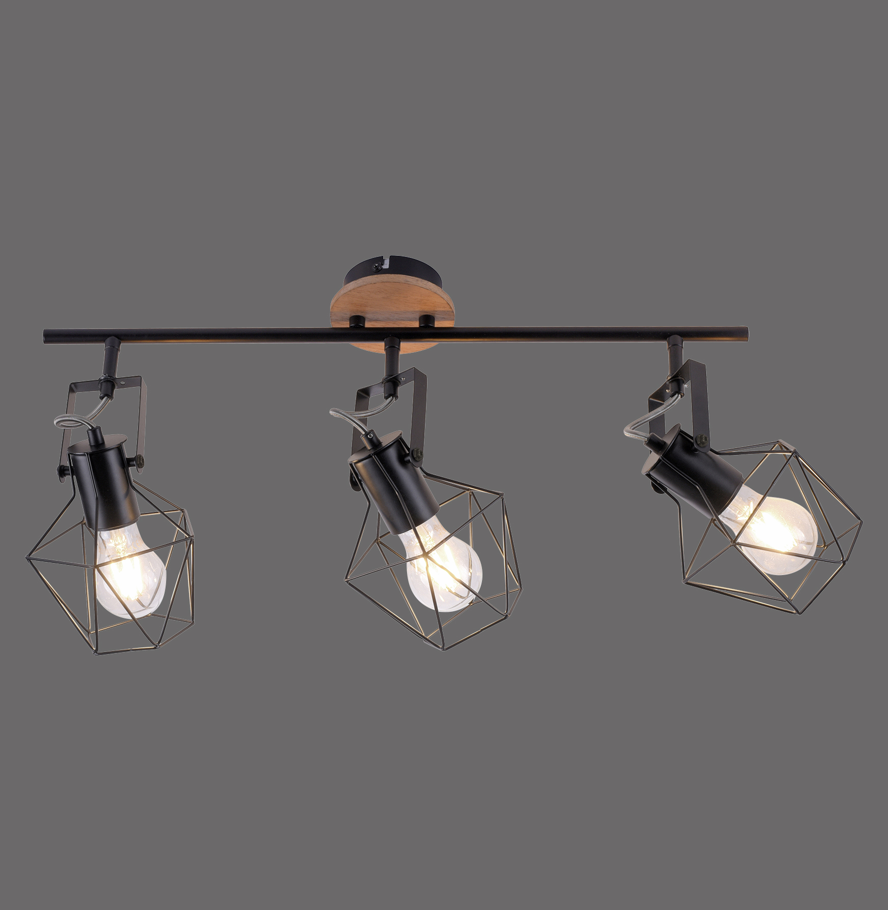 15673-78 JARO LAMPA SUFITOWA CZARNY/DREWNO