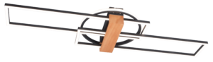C230624203B DUATRO LAMPA SUFITOWA CZARNA+DREWNO/BLACK+WOOD